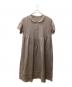 Samansa Mos2（サマンサモスモス）の古着「【立川限定】リネン丸襟ギャザーワンピース」｜モカ