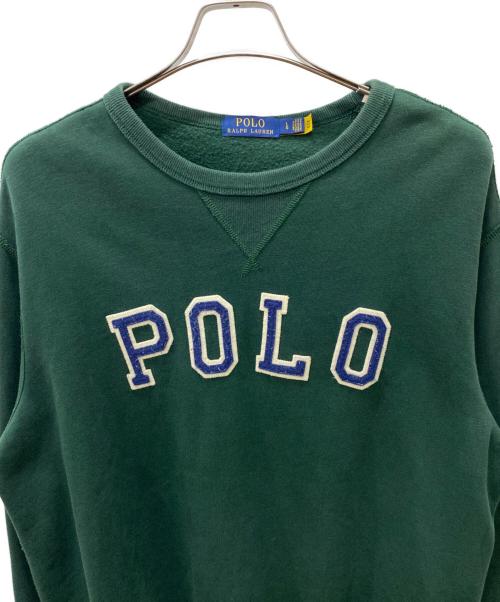 POLO RALPH LAUREN（ポロ・ラルフローレン）POLO RALPH LAUREN (ポロ・ラルフローレン) スウェット グリーン サイズ:Lの古着・服飾アイテム