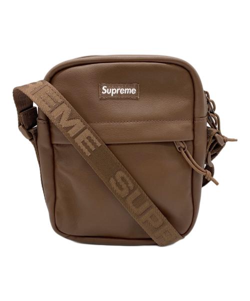 SUPREME（シュプリーム）SUPREME (シュプリーム) レザーショルダーバッグ ブラウンの古着・服飾アイテム