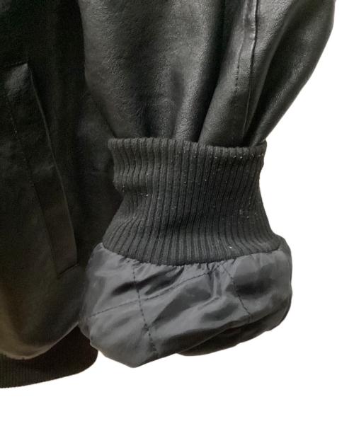 SHORT ROUND（ショートラウンド）SHORT ROUND (ショートラウンド) PUブルゾン ブラック サイズ:Mの古着・服飾アイテム