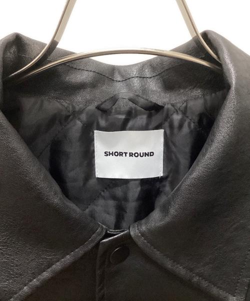 SHORT ROUND（ショートラウンド）SHORT ROUND (ショートラウンド) PUブルゾン ブラック サイズ:Mの古着・服飾アイテム