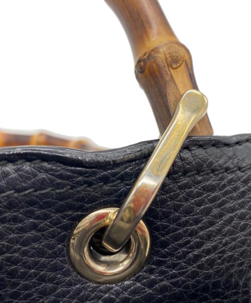 GUCCI（グッチ）GUCCI (グッチ) バンブーショッパースモールバッグ ブラックの古着・服飾アイテム