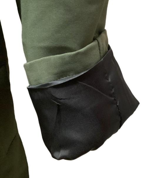 DION（ディオン）DION (ディオン) DION ダブルトレンチコート ブラック×グリーン サイズ:表記無しの古着・服飾アイテム