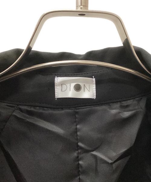 DION（ディオン）DION (ディオン) DION ダブルトレンチコート ブラック×グリーン サイズ:表記無しの古着・服飾アイテム