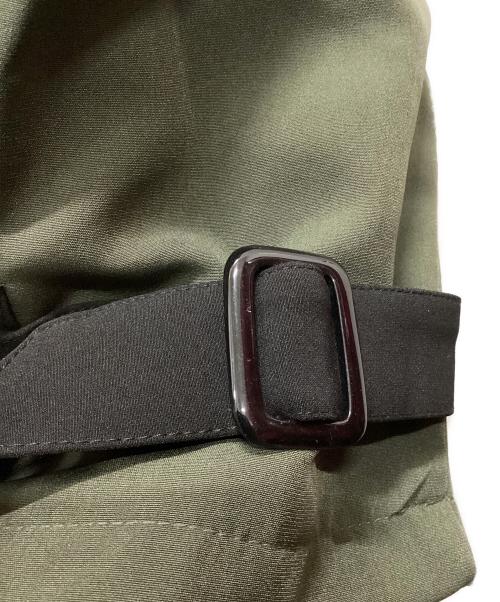 DION（ディオン）DION (ディオン) DION ダブルトレンチコート ブラック×グリーン サイズ:表記無しの古着・服飾アイテム