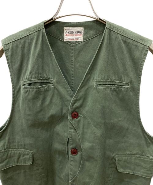 OKONKWO（オコンクウォ）OKONKWO (オコンクウォ) ベスト グリーン サイズ:XLの古着・服飾アイテム