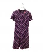 Kate Spadeケイトスペード）の古着「Kate Spade Plaid Tweed Dress」｜パープル