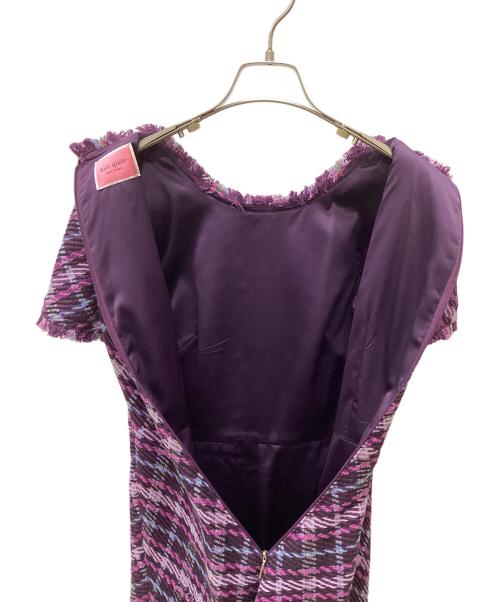 Kate Spade（ケイトスペード）Kate Spade (ケイトスペード) Kate Spade Plaid Tweed Dress パープル サイズ:2の古着・服飾アイテム