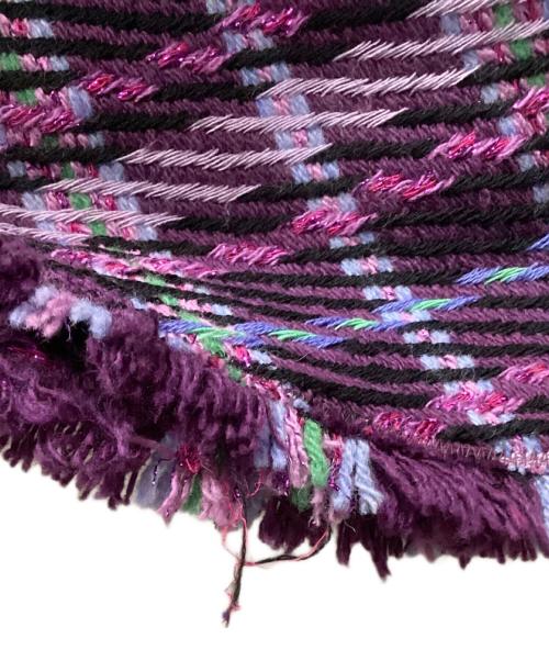 Kate Spade（ケイトスペード）Kate Spade (ケイトスペード) Kate Spade Plaid Tweed Dress パープル サイズ:2の古着・服飾アイテム