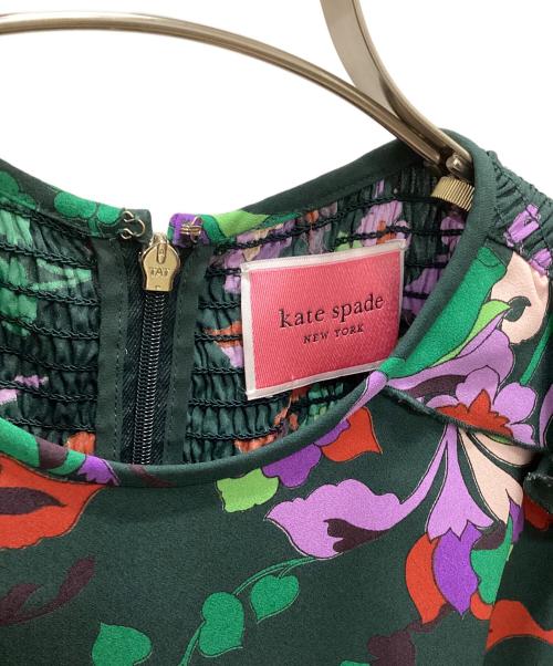 Kate Spade（ケイトスペード）Kate Spade (ケイトスペード) Kate Spade 半袖ワンピース グリーン サイズ:2の古着・服飾アイテム