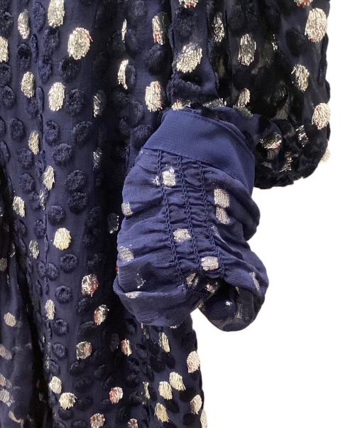 Kate Spade（ケイトスペード）Kate Spade (ケイトスペード) Kate Spade 長袖ワンピース ネイビーの古着・服飾アイテム