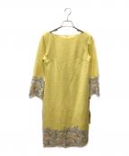 GRACE CONTINENTAL（グレースコンチネンタル）の古着「GRACE CONTINENTAL 長袖ワンピース」｜イエロー