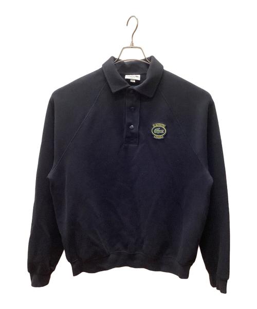 LACOSTE（ラコステ）LACOSTE (ラコステ) ダブルフェイス鹿の子地ポロスウェット ネイビー サイズ:Mの古着・服飾アイテム