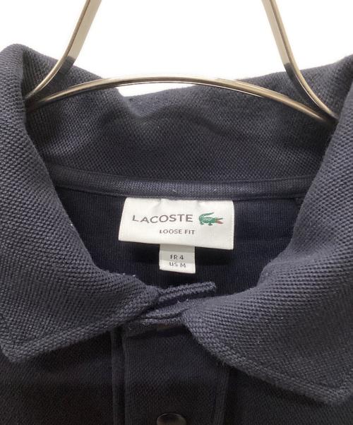 LACOSTE（ラコステ）LACOSTE (ラコステ) ダブルフェイス鹿の子地ポロスウェット ネイビー サイズ:Mの古着・服飾アイテム
