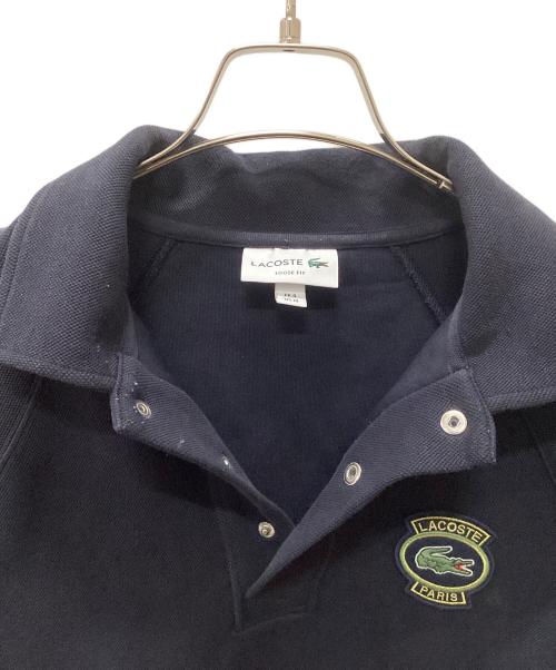 LACOSTE（ラコステ）LACOSTE (ラコステ) ダブルフェイス鹿の子地ポロスウェット ネイビー サイズ:Mの古着・服飾アイテム