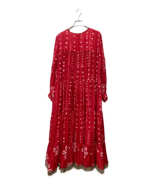 freada（フリーダ）freada (フリーダ) Freada 長袖ワンピース レッド サイズ:ONE SIZEの古着・服飾アイテム