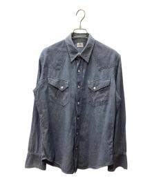 Wrangler（ラングラー）の古着「Wrangler 長袖ウエスタンシャツ」｜ブルー