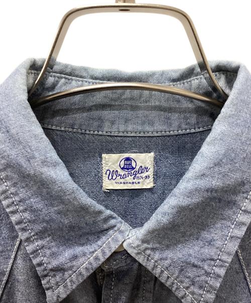 Wrangler（ラングラー）Wrangler (ラングラー) Wrangler 長袖ウエスタンシャツ ブルー サイズ:Mの古着・服飾アイテム