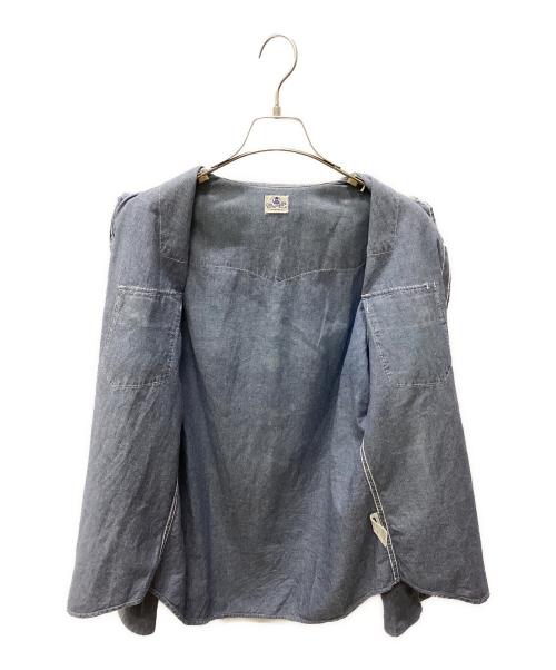 Wrangler（ラングラー）Wrangler (ラングラー) Wrangler 長袖ウエスタンシャツ ブルー サイズ:Mの古着・服飾アイテム