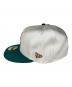 New Era (ニューエラ) キャップ アイボリー×グリーン：4000円