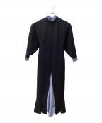 ENFOLDエンフォルド）の古着「長袖レイヤードワンピース」｜ネイビー