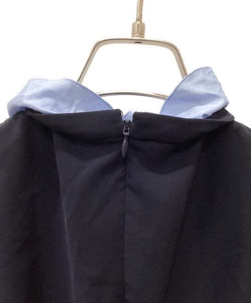 ENFOLD（エンフォルド）ENFOLD (エンフォルド) 長袖レイヤードワンピース ネイビー サイズ:36の古着・服飾アイテム
