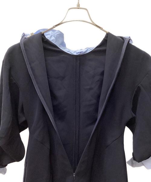 ENFOLD（エンフォルド）ENFOLD (エンフォルド) 長袖レイヤードワンピース ネイビー サイズ:36の古着・服飾アイテム