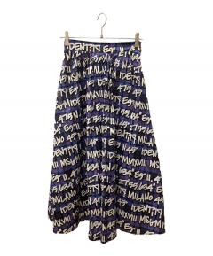 中古・古着通販】MSGM (エムエスジーエム) 柄スカート ブルー サイズ