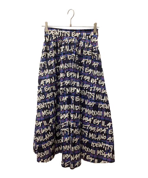 MSGM（エムエスジーエム）MSGM (エムエスジーエム) チェックスカート ブルー サイズ:38の古着・服飾アイテム