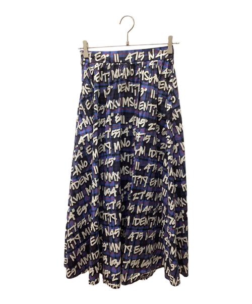 MSGM（エムエスジーエム）MSGM (エムエスジーエム) チェックスカート ブルー サイズ:38の古着・服飾アイテム