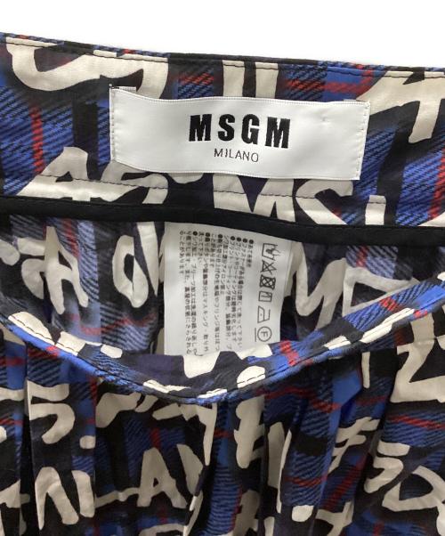 MSGM（エムエスジーエム）MSGM (エムエスジーエム) チェックスカート ブルー サイズ:38の古着・服飾アイテム