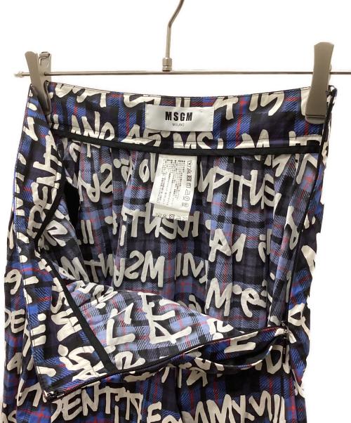 MSGM（エムエスジーエム）MSGM (エムエスジーエム) チェックスカート ブルー サイズ:38の古着・服飾アイテム