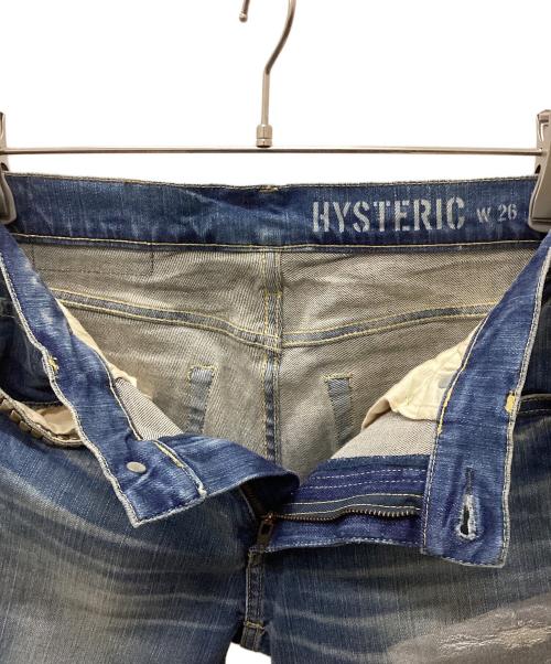 Hysteric Glamour（ヒステリックグラマー）Hysteric Glamour (ヒステリックグラマー) SP加工Sデニム SILVERTAPE ブルー サイズ:26の古着・服飾アイテム