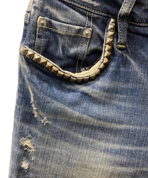 Hysteric Glamour（ヒステリックグラマー）Hysteric Glamour (ヒステリックグラマー) SP加工Sデニム SILVERTAPE ブルー サイズ:26の古着・服飾アイテム