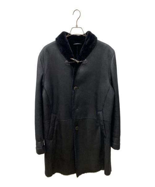 GIORGIO ARMANI（ジョルジョアルマーニ）GIORGIO ARMANI (ジョルジョアルマーニ) ムートンコート ブラック サイズ:56の古着・服飾アイテム
