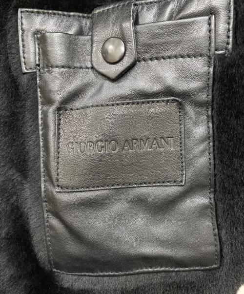 GIORGIO ARMANI（ジョルジョアルマーニ）GIORGIO ARMANI (ジョルジョアルマーニ) ムートンコート ブラック サイズ:56の古着・服飾アイテム