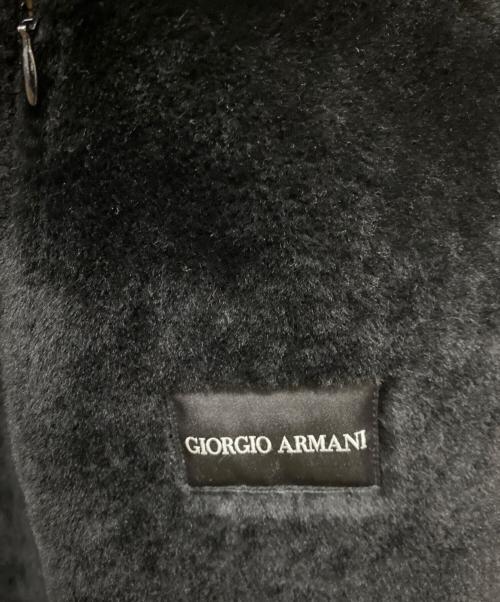 GIORGIO ARMANI（ジョルジョアルマーニ）GIORGIO ARMANI (ジョルジョアルマーニ) ムートンコート ブラック サイズ:56の古着・服飾アイテム