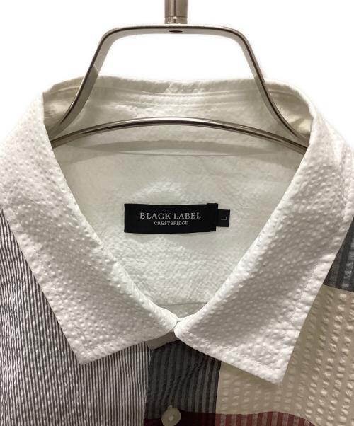 BLACK LABEL CRESTBRIDGE（ブラックレーベル クレストブリッジ）BLACK LABEL CRESTBRIDGE (ブラックレーベル クレストブリッジ) BLACK LABEL CRESTBRIDGE 半袖シャツ ホワイト サイズ:Lの古着・服飾アイテム