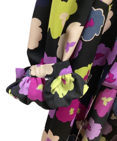 Kate Spade（ケイトスペード）Kate Spade (ケイトスペード) Kate Spade 長袖ワンピース ブラック×パープル サイズ:2の古着・服飾アイテム