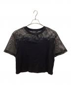 ARMANI EXCHANGEアルマーニ エクスチェンジ）の古着「クロップドTシャツ」｜ブラック