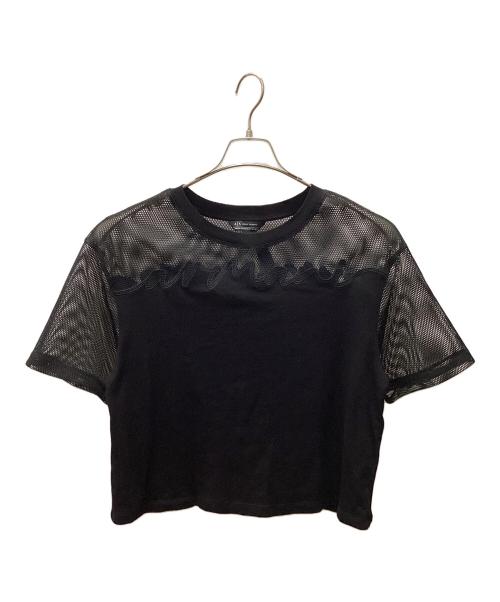 ARMANI EXCHANGE（アルマーニ エクスチェンジ）ARMANI EXCHANGE (アルマーニ エクスチェンジ) クロップドTシャツ ブラック サイズ:Sの古着・服飾アイテム