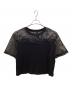 ARMANI EXCHANGE（アルマーニ エクスチェンジ）の古着「クロップドTシャツ」｜ブラック