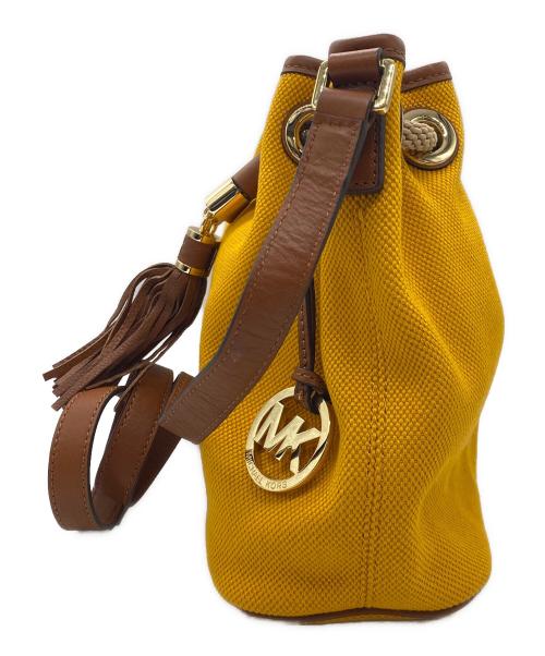 MICHAEL KORS（マイケル・コース）MICHAEL KORS (マイケル・コース) 巾着ショルダーバッグ イエローの古着・服飾アイテム