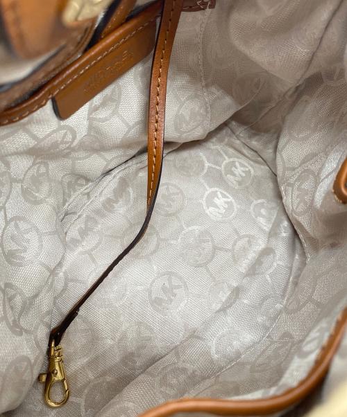 MICHAEL KORS（マイケル・コース）MICHAEL KORS (マイケル・コース) 巾着ショルダーバッグ イエローの古着・服飾アイテム