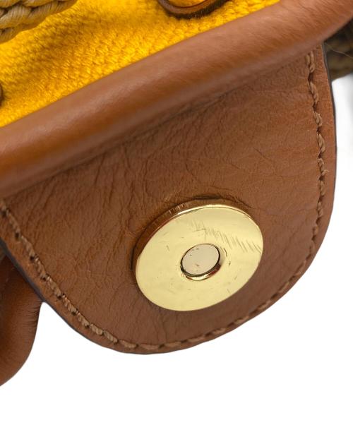 MICHAEL KORS（マイケル・コース）MICHAEL KORS (マイケル・コース) 巾着ショルダーバッグ イエローの古着・服飾アイテム