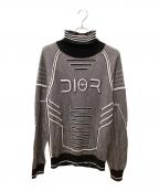 Diorディオール）の古着「19AW 空山基 コラボ テクニカル タートルネック ニット セーター」｜グレー