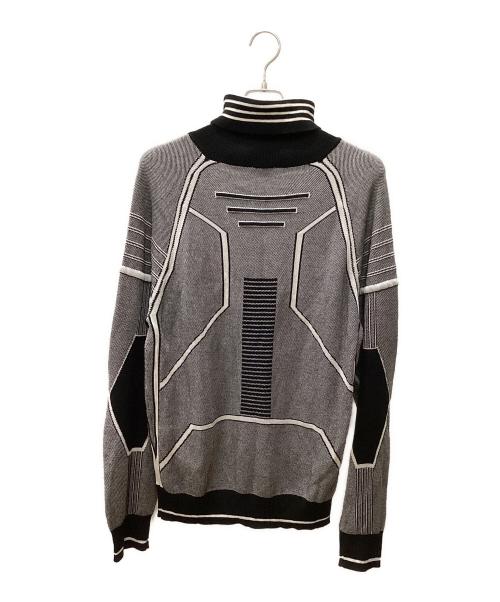 Dior（ディオール）Dior (ディオール) 19AW 空山基 コラボ テクニカル タートルネック ニット セーター グレー サイズ:Mの古着・服飾アイテム