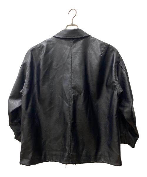 WYM LIDNM（ウィム バイ リドム）WYM LIDNM (ウィム バイ リドム) フェイクレザージャケット ブラック サイズ:Sの古着・服飾アイテム