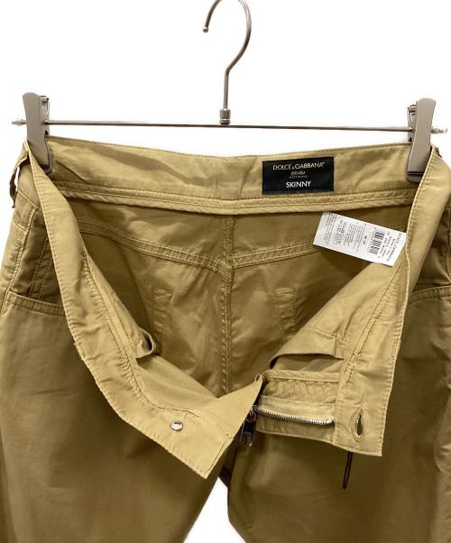 DOLCE & GABBANA（ドルチェ＆ガッバーナ）DOLCE & GABBANA (ドルチェ＆ガッバーナ) ストレッチスキニーコットンパンツ カーキ サイズ:48の古着・服飾アイテム