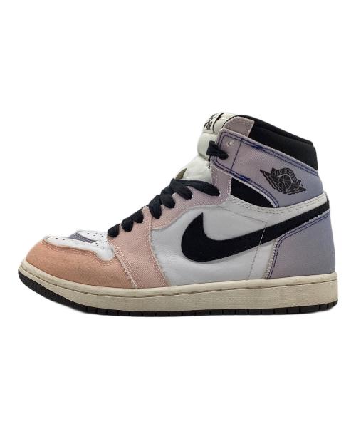 NIKE（ナイキ）NIKE (ナイキ) AIR JORDAN 1 RETRO HIGH OG ホワイト×パープル×オレンジ サイズ:26cmの古着・服飾アイテム